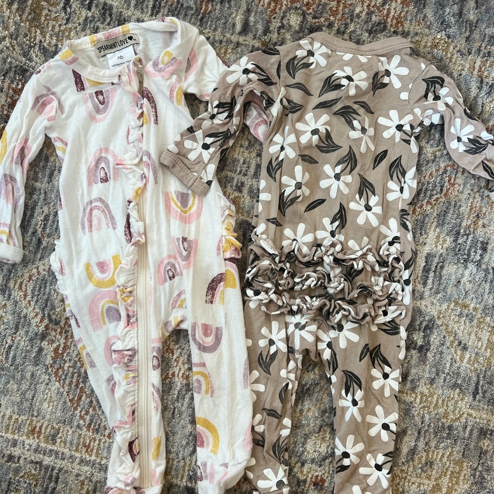 Spearmint footed pajamas